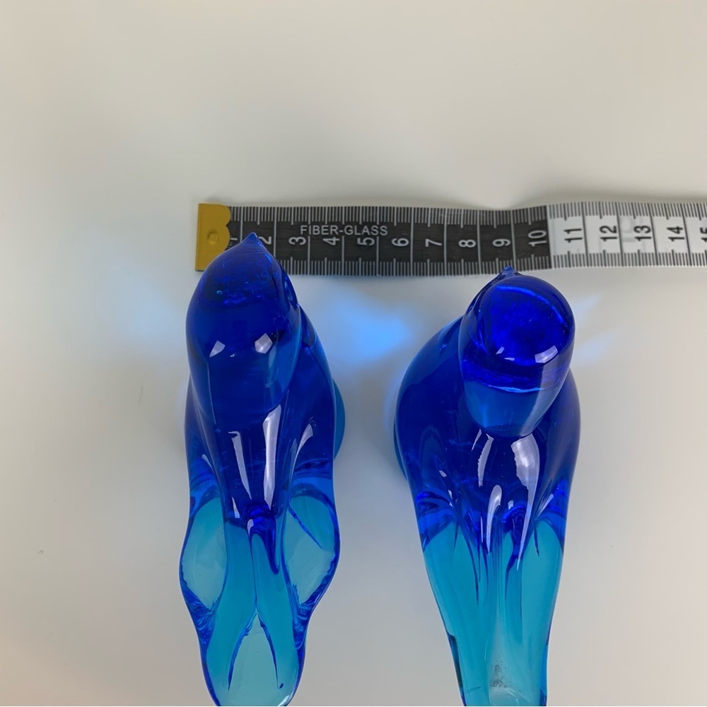 Set Of 2 Blue Bird Of Happiness Figurine Signed Leo Ward 1990 Ron Ray 1991 Vtg - Picture 5 of 11